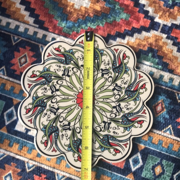 Traditional Iznik Turkish Ceramic Art Coaster Trivet - Picture 5 of 6